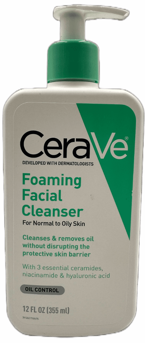 CeraVe Foaming Facial Cleanser For Normal To Oily  Skin – 12 FL OZ