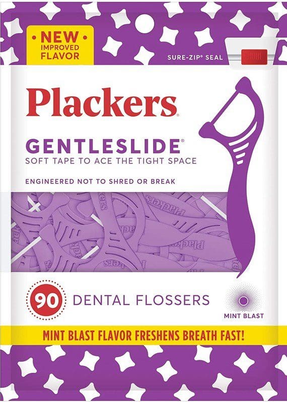Plackers – Gentleslide – Mint Blast – 90 Flossers