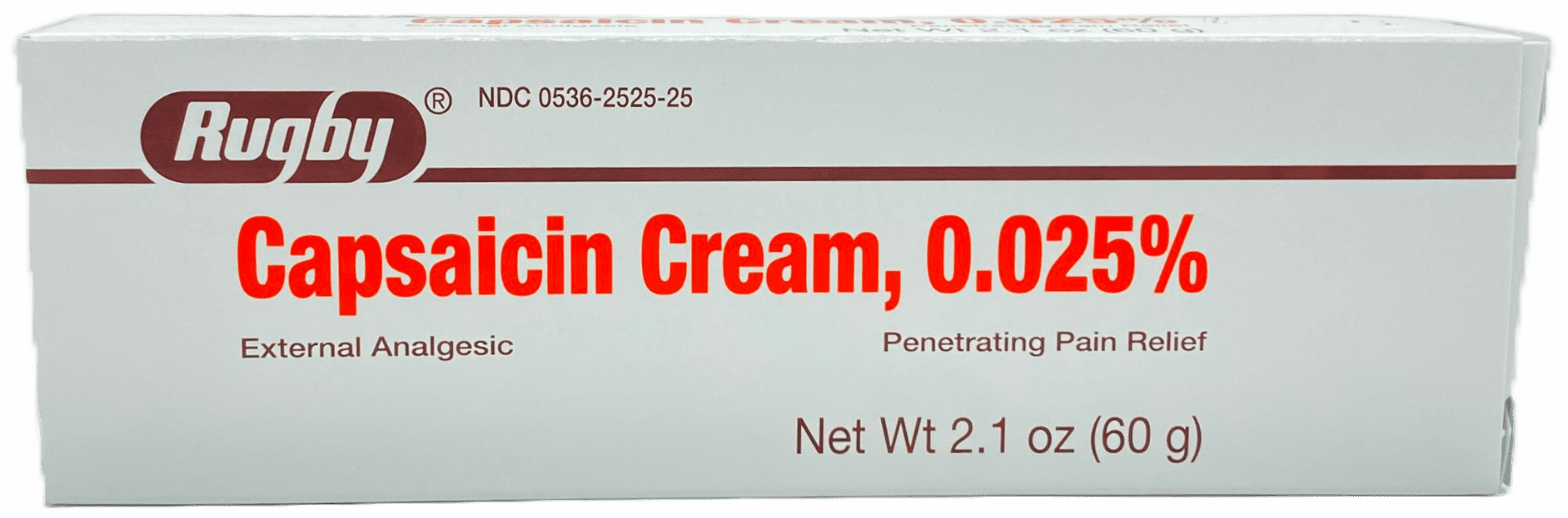 Rugby – Capsaicin Cream – 0.025% – 2.1 OZ